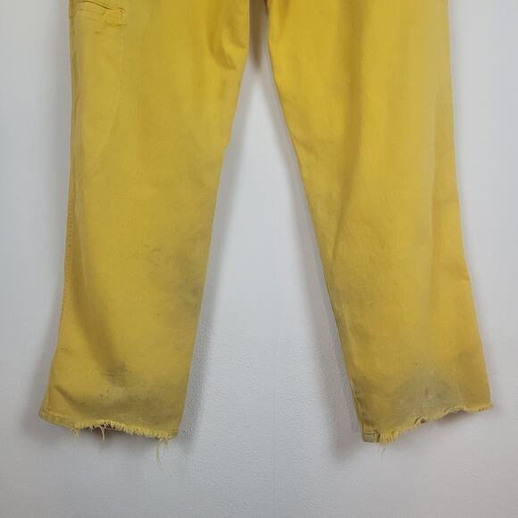 Vintage Marithe Francois Girbaud Jeans Mens 38x31 Yellow Straight Leg 90s WORN - Picture 13 of 14